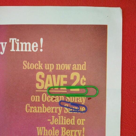 1961 Ocean Spray Cranberry Sauce Can "Cranberry‎ Time!" 10x13 Vtg 60s PRINT AD - Picture 4 of 10